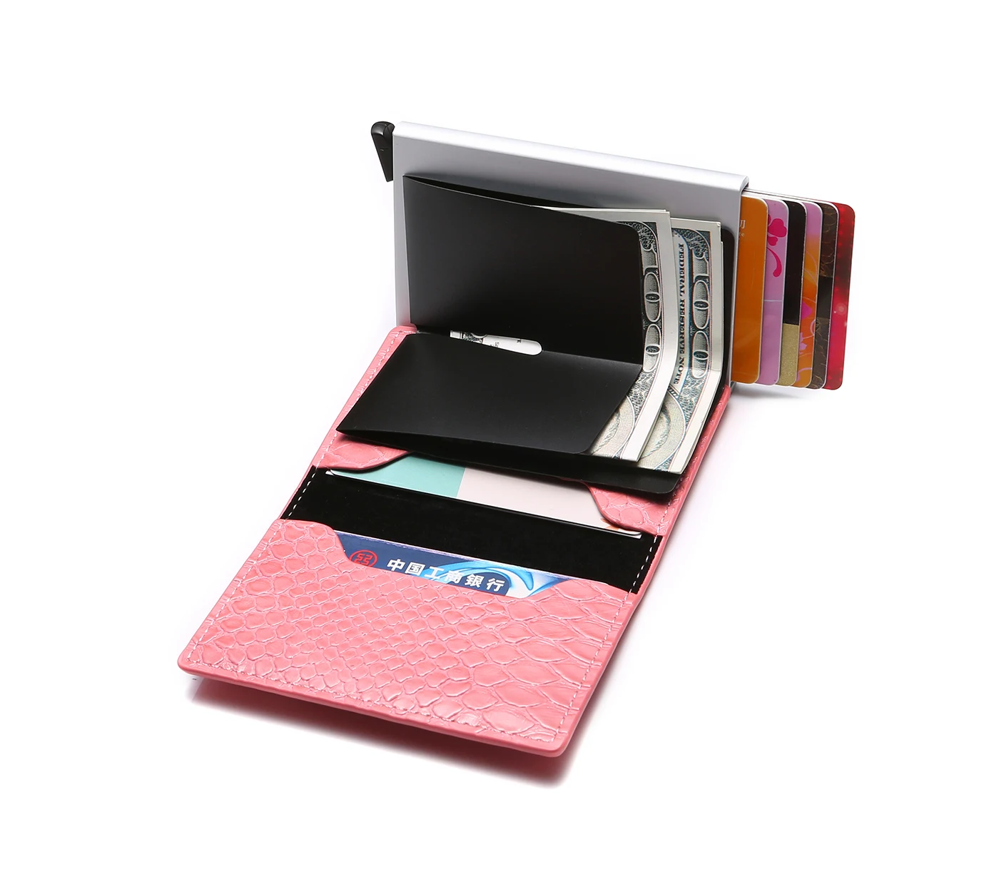BISI GORO визитница Новинка RFID ID карта держатель PU кожа высокое качество чемодан карта кошелек алюминиевая коробка тонкий мини