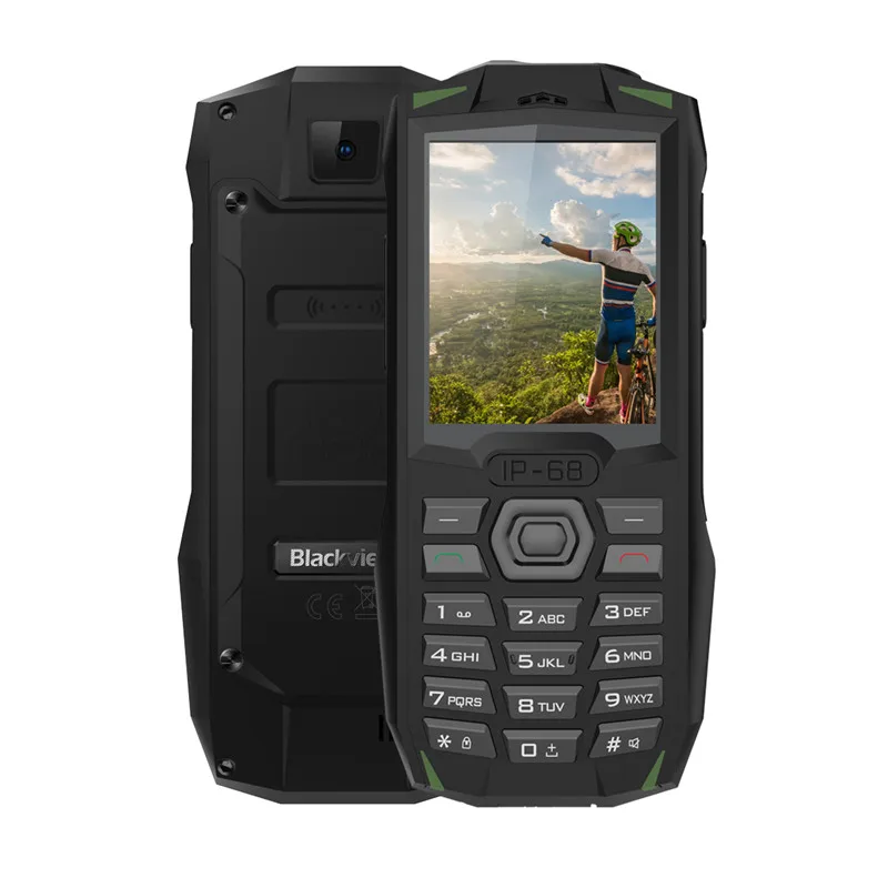 Blackview BV1000 IP68 водонепроницаемый мобильный телефон 2," MTK6261 открытый беспроводной FM радио 3000 мАч 0.3MP Dual SIM студенческий мобильный телефон - Цвет: Зеленый