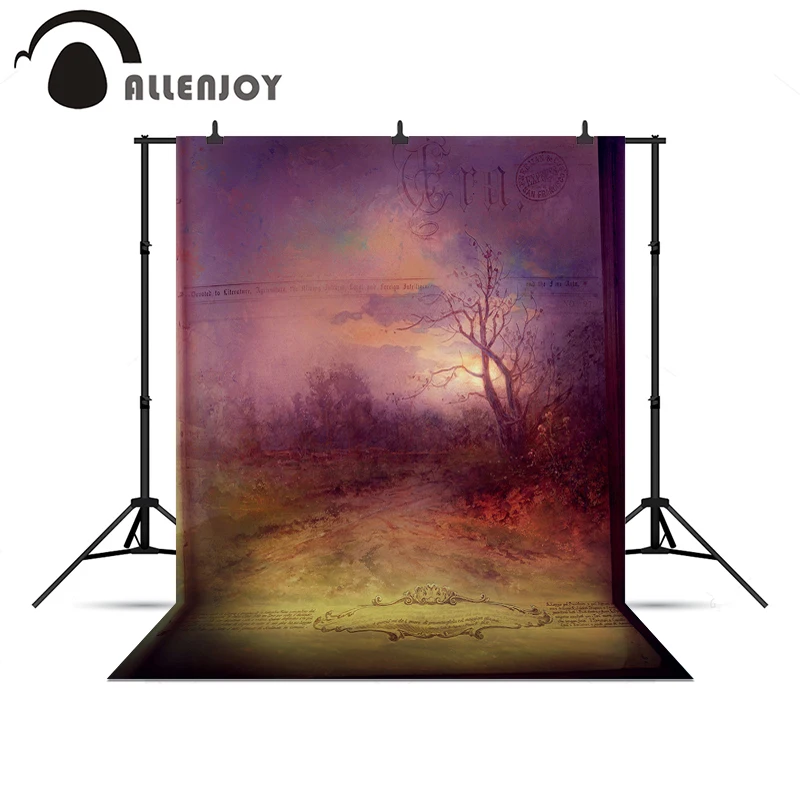 

Allenjoy Photo background Tree Sunset beautiful mysterious path Country vinyl photo backdrop Christmas presents