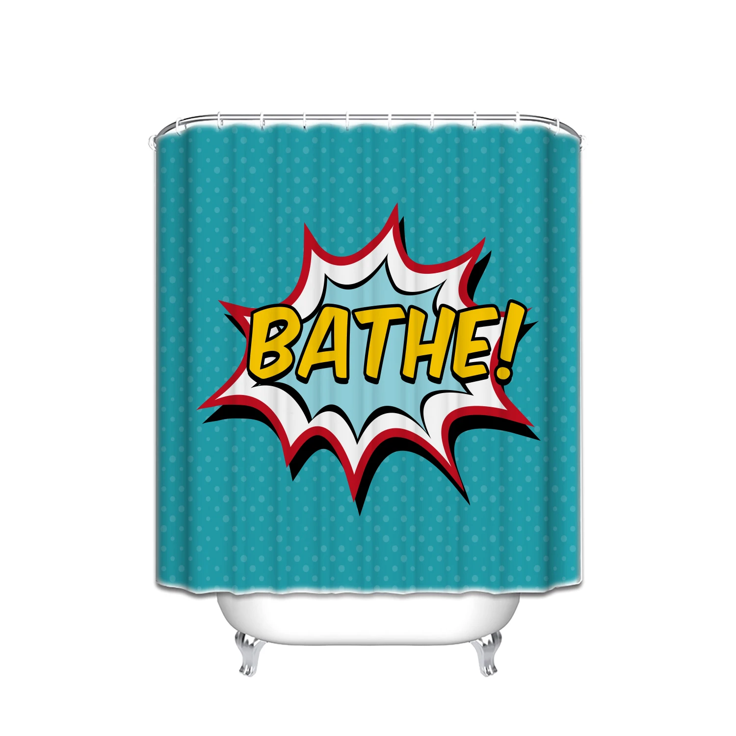 style bathing Art Style Humor Cartoon , Polyester Fabric