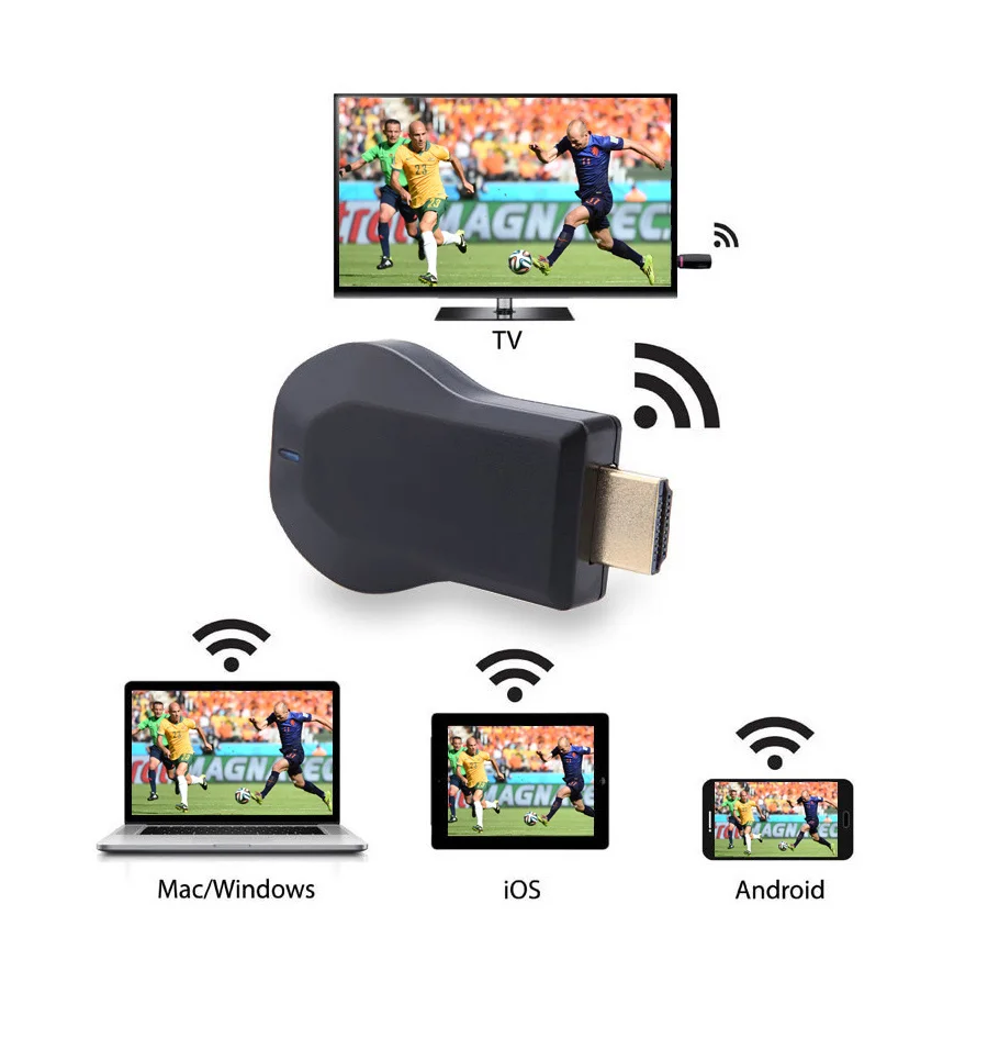 Беспроводной HDMI Интернет медиа зеркальный ключ Wifi дисплей спутниковый ресивер HDMI для IOS Airplay Android; ТВ-Стик экран поток поделиться