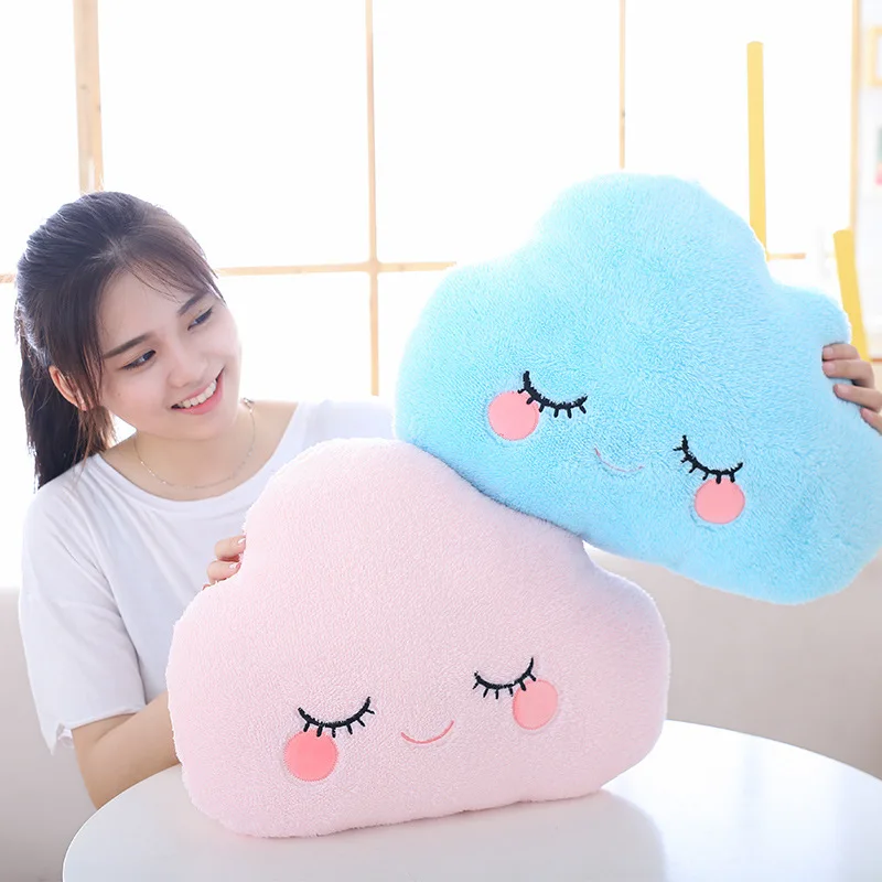

10 Color Kawaii Soft Stuffed Plush Pillow Smiley Face Color Cloud/Moon/Star/Drop Pillow Gift For girls Kawaii Valentine Present