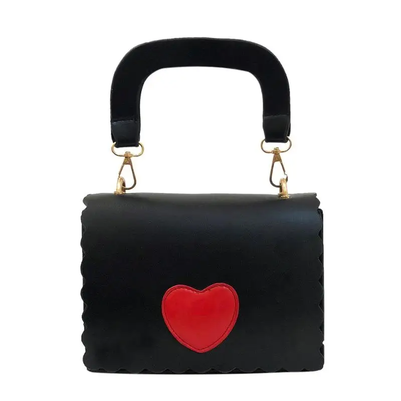 

Love Heart Crossbody Bag for Women PU Leather Flap Female Shoulder Bag Handbags Top-handle Bags Mini Totes 2019 Hot Selling