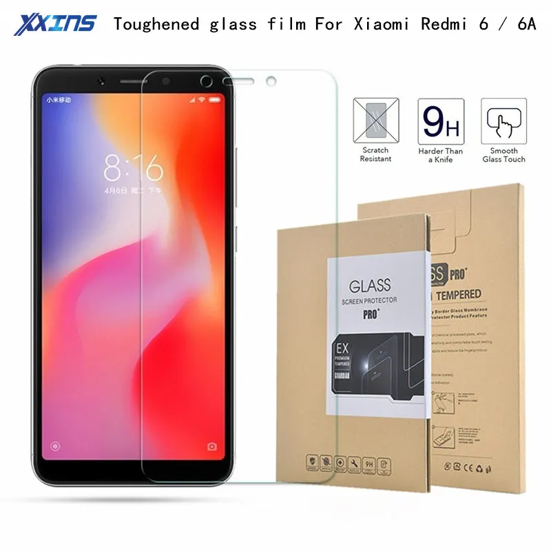Закаленное стекло для Xiaomi Redmi 6A 6 A с прочной упаковкой Защитная крышка экрана