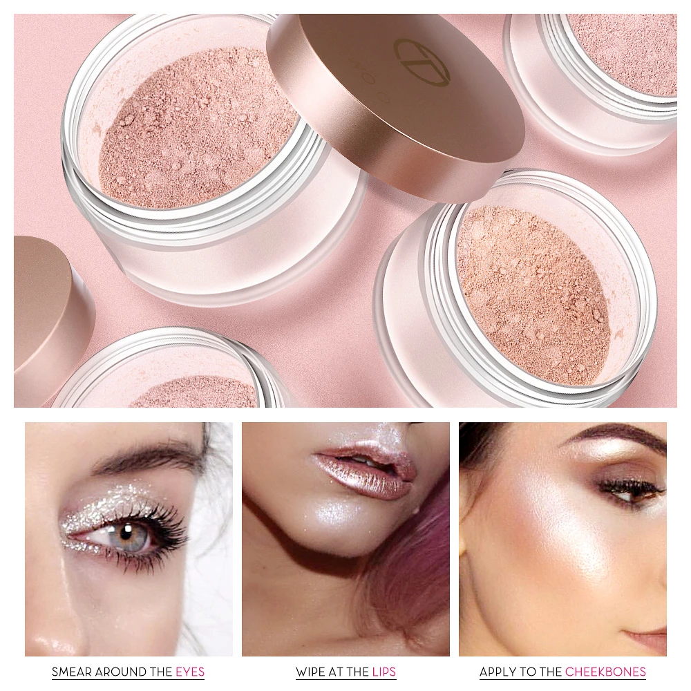 O.TWO.O illuminator Highlighter Powder Contour Makeup Palette Eyeshadow