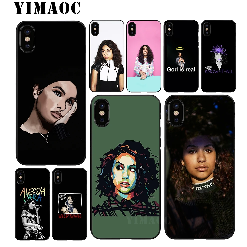 

YIMAOC Alessia Cara Young Singer Soft TPU Black Silicone Case for iPhone Xr Xs Max X or 10 8 7 6 6S Plus 5 5S SE