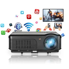 CAIWEI Android Wifi LCD Projector Bluetooth Digital LED Home Theater Beamer Support 1080P Online Video Movies USB HDMI VGA