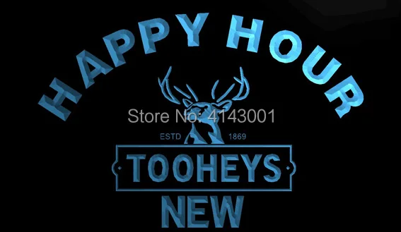 

LS1292-b-Tooheys-New-Happy-Hour-Beer-Bar-Neon-Light-Sign Decor Free Shipping Dropshipping Wholesale 8 colors to choose