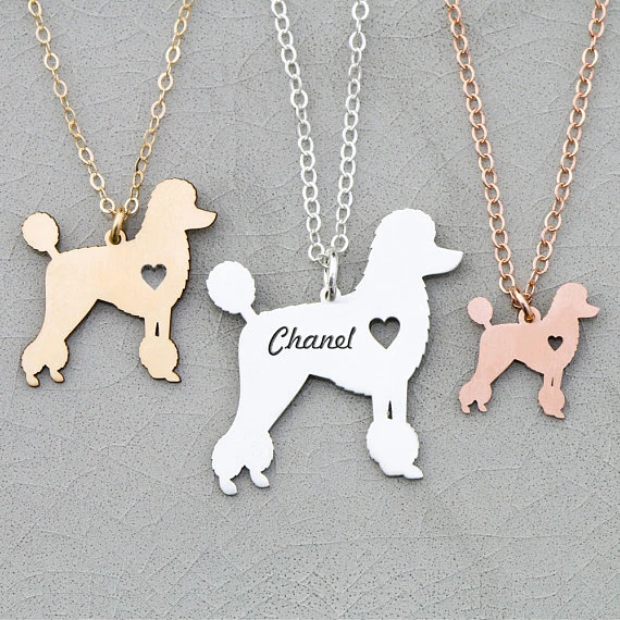 

2018 New Design Poodle Necklace Custom Dog Poodle Gift Best Gift For Friend Accept Drop Shipping YP6383