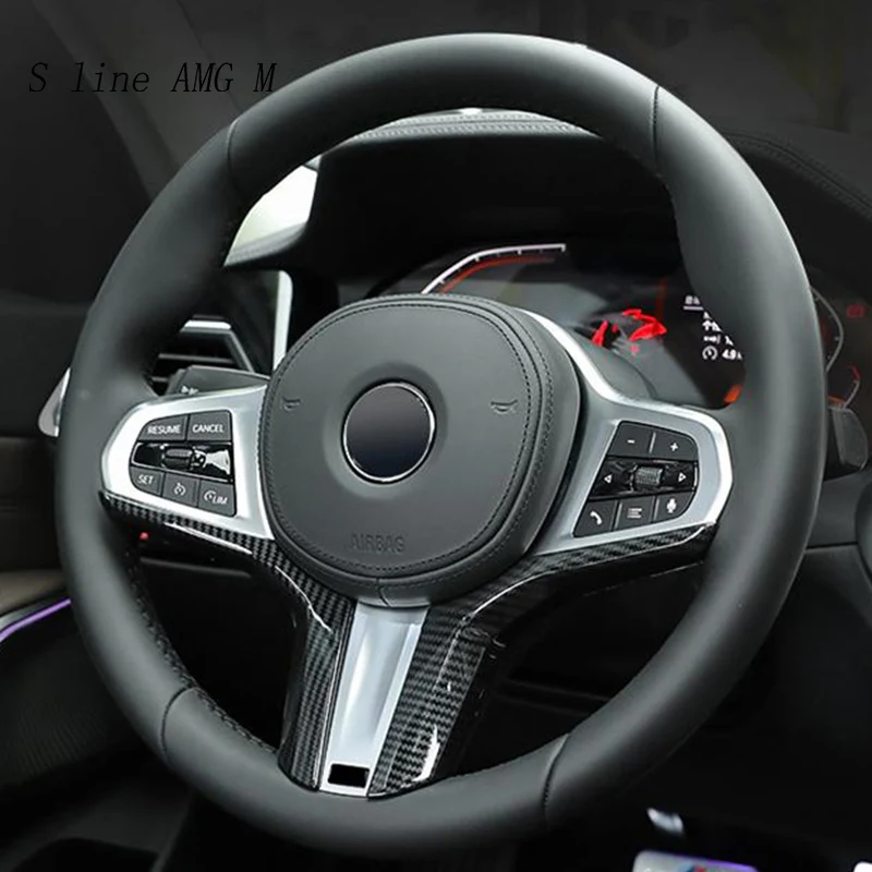 Автомобильный Стайлинг из углеродного волокна чехлы на руль наклейки для BMW 3