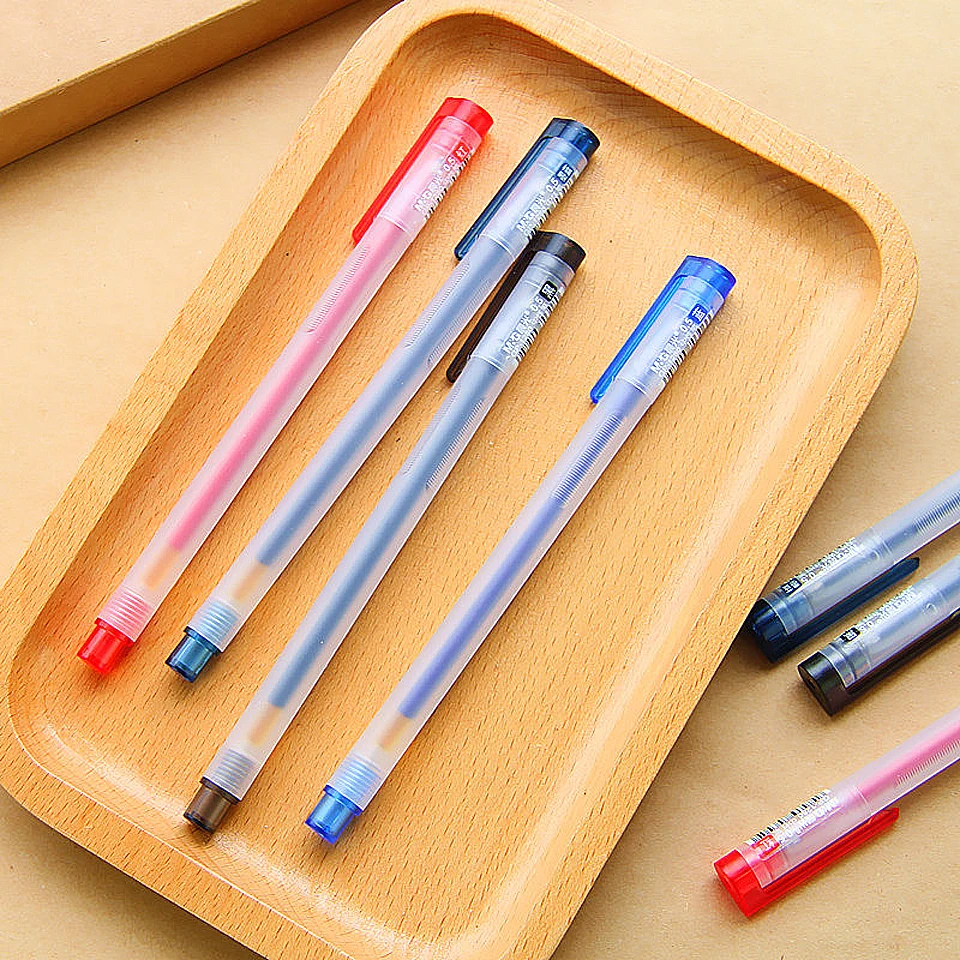 

3Pcs/lot M&G Small Fresh Style Gel Pen 0.5mm Blue Red and Black Ink Refill Student Stationery Writing Neutral Pen