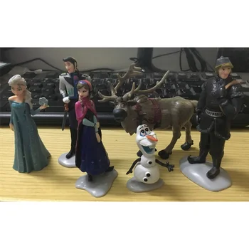 

6pcs/lot Princess Snow Queen Model Kristoff Sven Olaf PVC Action Figure Toy Juguetes Gift For Children Snowman Figures Toys Gift