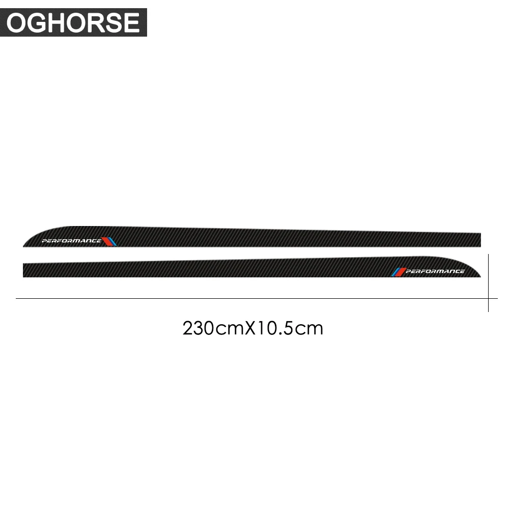 5D الكربون الألياف M الأداء سيارة الباب الجانب سباق شريط تنورة عتبة ملصقا صائق ل BMW 5 سلسلة G30 G31 2018 سيارة التصميم