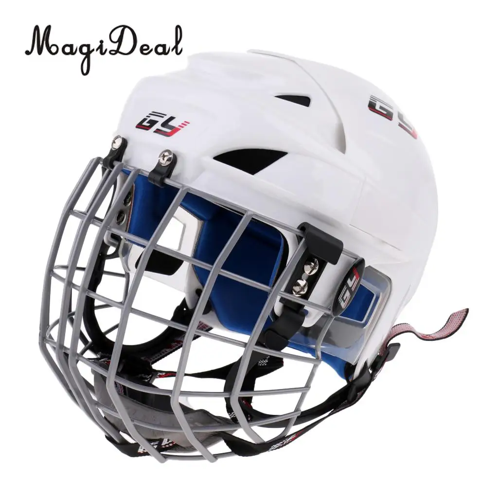

MagiDeal Adjustable Unisex Adult Kids Ice Hockey Helmet & Face Guard Cage Combo - CE Approved - Impact Resistant & Lightweight