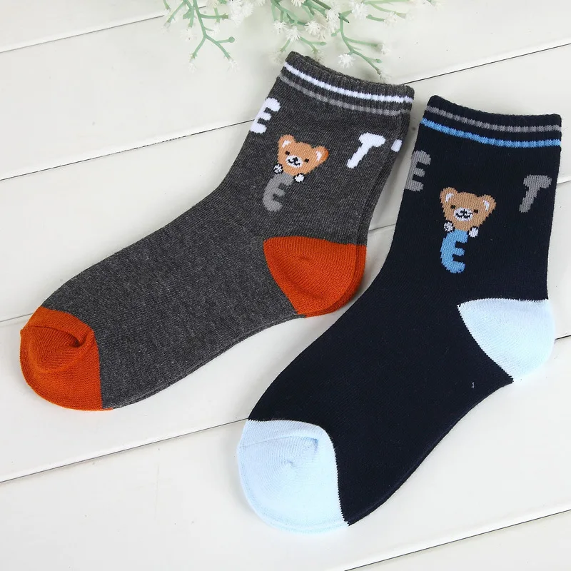 2017 Весна Осень 5 парт/Лот Детские носки с рисунками из мультфильмов детские