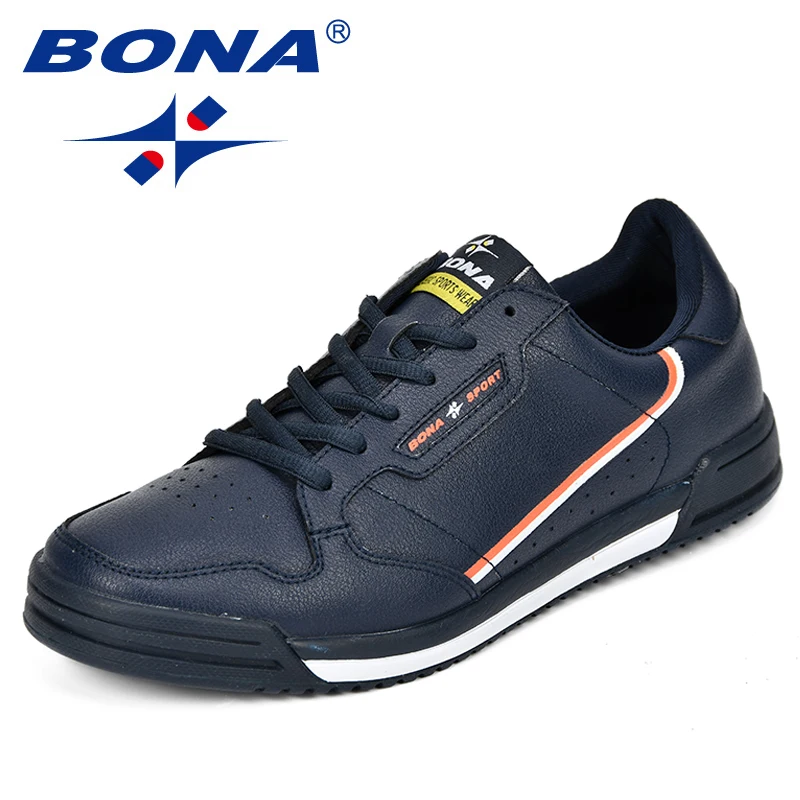 casual shoes BONA Men Flats Autumn Breathable Lightweight Leisure Comfortable Sneakers