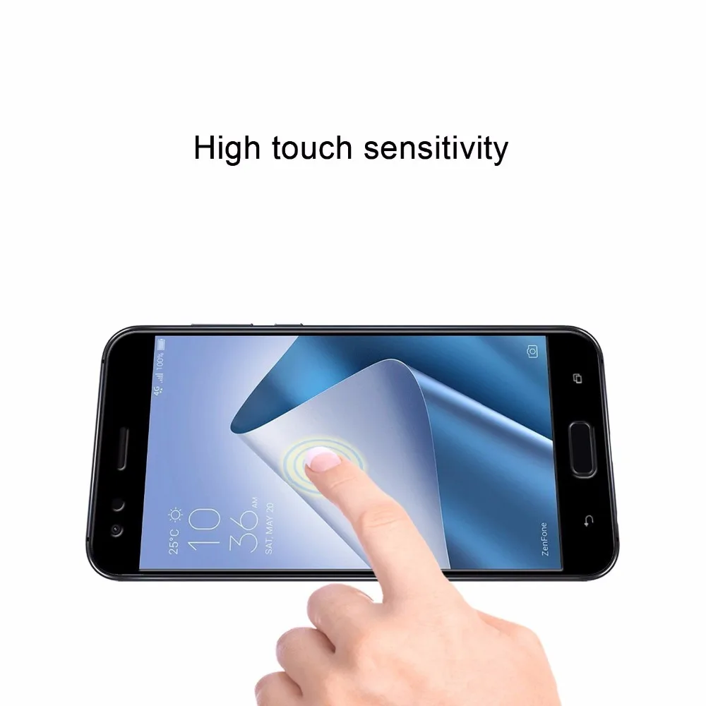 Полное покрытие экрана Закаленное стекло пленка для Asus Zenfone 3 Laser 3S 4 Max Pro Plus ZC554KL Live
