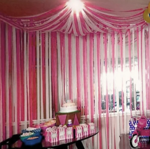 10 M Roll Crepe Paper Streamers Decoration Diy Paper For Wedding