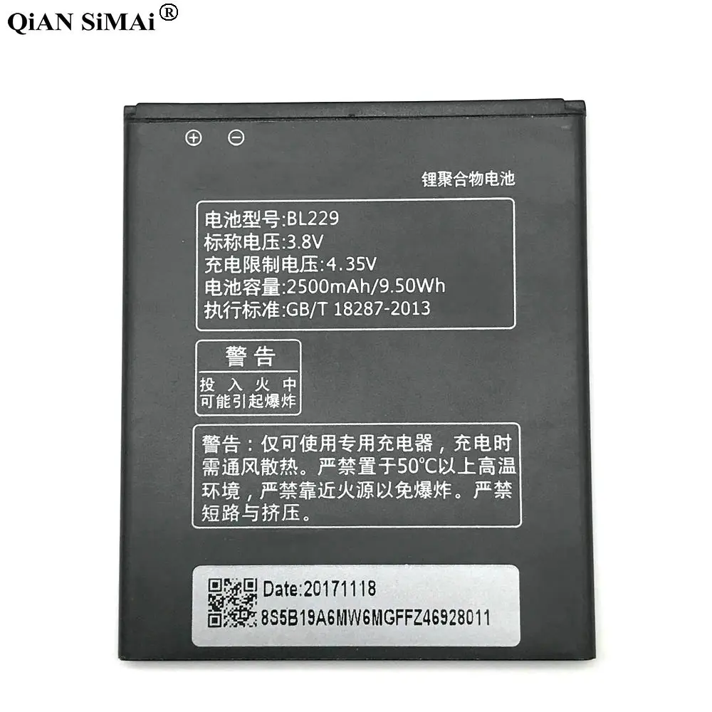 Высококачественный аккумулятор BL 229 BL229 для lenovo A8 A806 A808T 2500 мАч|battery for lenovo|battery