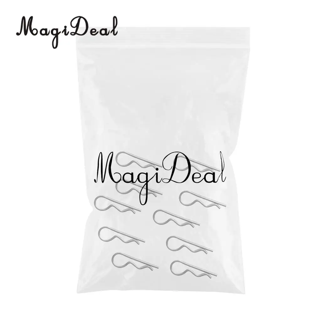 MagiDeal Strong Durable 10Pcs Marine Stainless Steel R Retaining Clip Spring Cotter Pin 1.2x22mm for Rowing Sailing Boating Acce