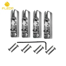 FLEOR набор из 4 шт одиночный индивидуальный бас мост хром для 4 струны электрогитары гитары Части