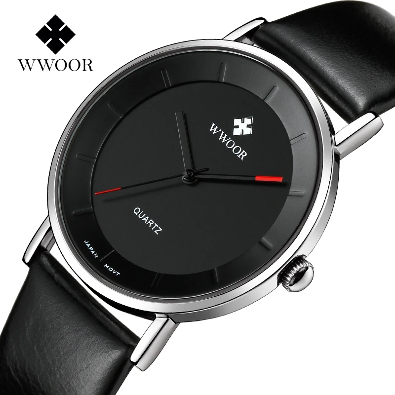 

WWOOR Wrist Watch Men Top Brand Luxury Famous Male Clock Quartz Watch Wristwatch Quartz-watch Relogio Masculino WR8827S-Black