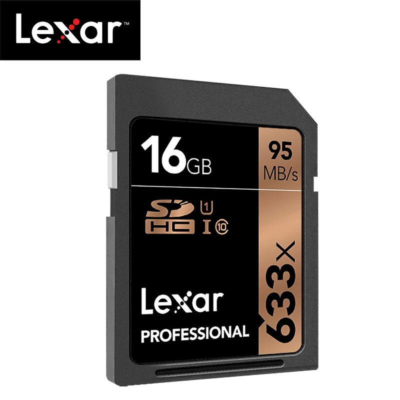 Lexar 633x16 Гб оперативной памяти, 32 Гб встроенной памяти, 64 ГБ, класс 10 SD карта SDHC/SDXC карты памяти SD карты 128 ГБ 256 95 МБ/с. для зеркальной однообъективной камеры/HD камера