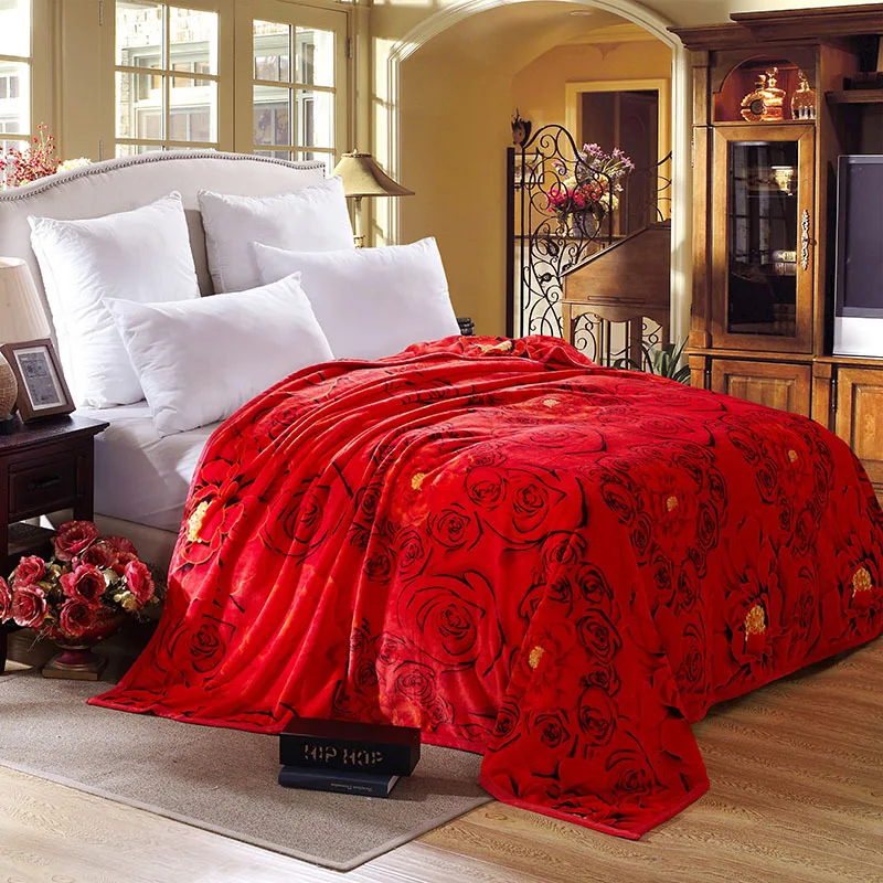 Europe Home Winter Blanket Thicken Printed Adults blankets for beds