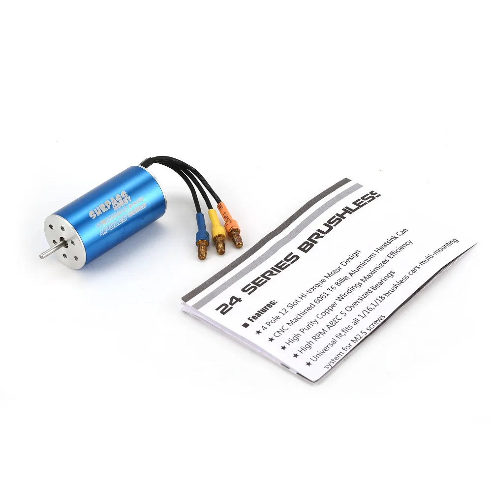 surpass 3650 5900KV 4 Poles Brushless Motor for 1//10 1//16 1//18 RC Car Boat