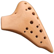 16 Holes Alto C Ocarina Multi Chamber Terracotta With Protective Bag/Lanyard/Manual