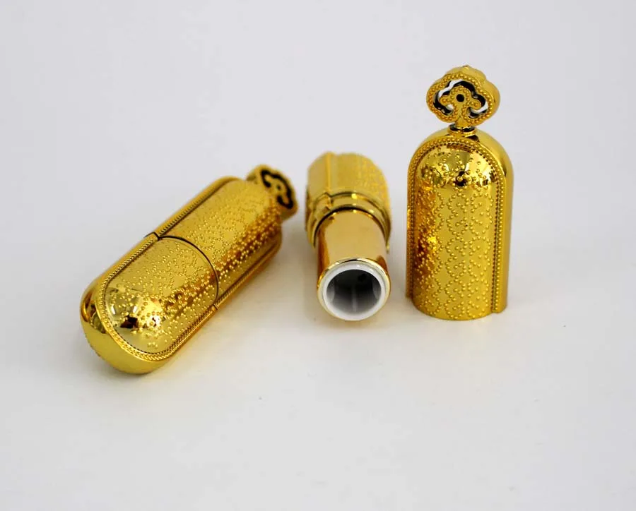 

empty plastic golden crown lipstick tube 12.1mm, lip rouge packing