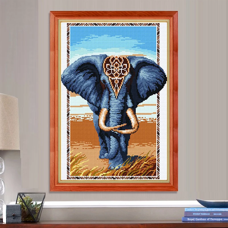

Home Beauty Diy Full Diamond Painting Embroidery Kits Crystal Rhinestone Elephant Diamond Mosaic Gift Craft Home Paintings A6152