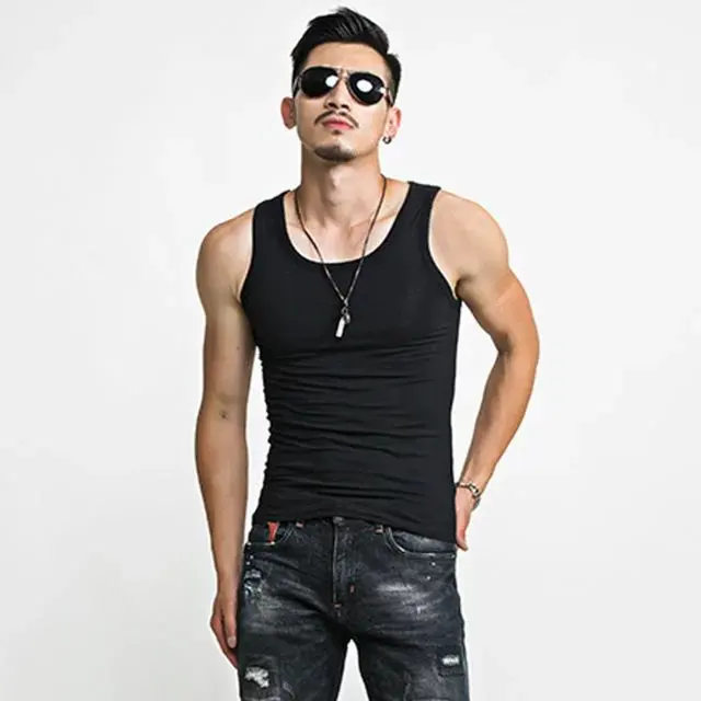 

Ready stock 2019 New Sport Vests Bottom Fitness Vest Men Pure Color Cotton Sports Sweatshirt