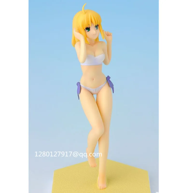 

16 CM Fate/Hollow Ataraxia Arturia Pendragon Swimsuit Edition 1/10 Saber PVC Anime Sexy Figures Collectible Model Toy BOX Q129