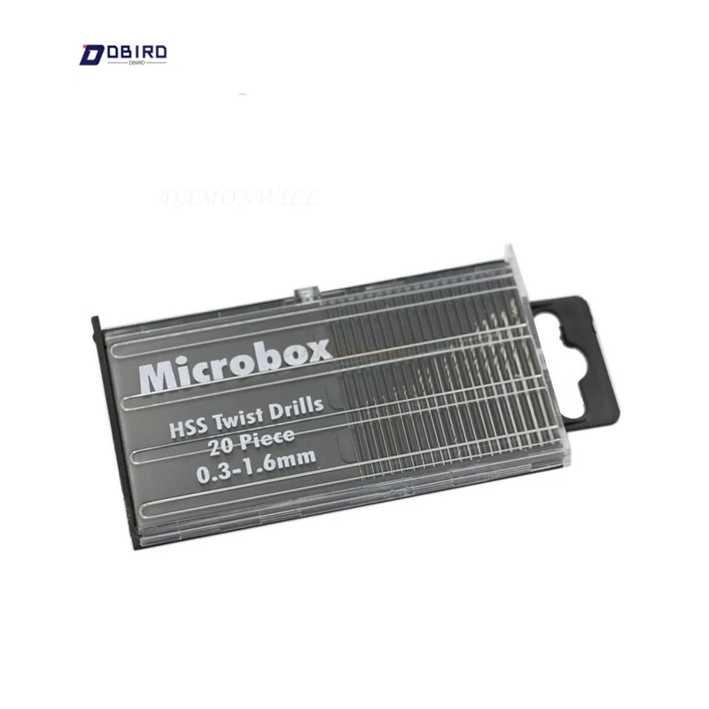 

20Pcs Mini Drill Bit Set HSS Micro Twist Drill Bit Set 0.3mm-1.6mm Model Craft With Case Repair Tools Tiny Micro Twist Drill