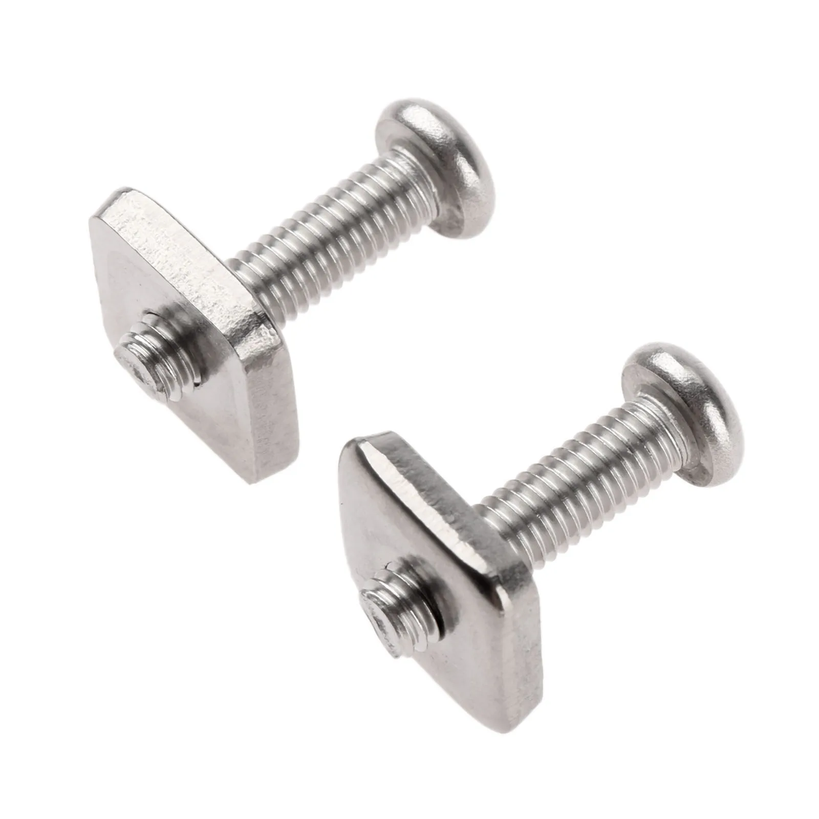 

2 Pcs Stand Up Paddle Board & Surfing Surfboard & Longboard & SUP Center Sliding Fins Box Plate Stainless Steel Screws M5*23mm