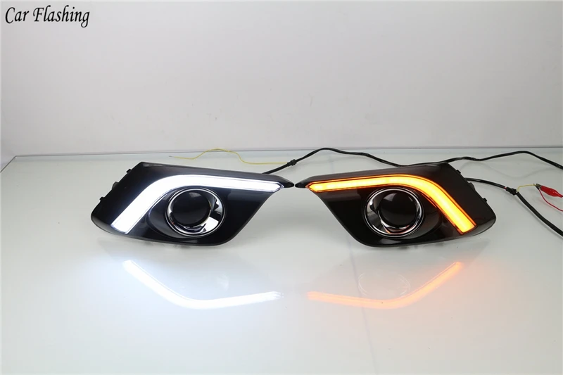 1 пара автомобильных мигающих дневных ходовых огней для Mazda 3 Mazda3 Axela 2013 2014 2015 2016