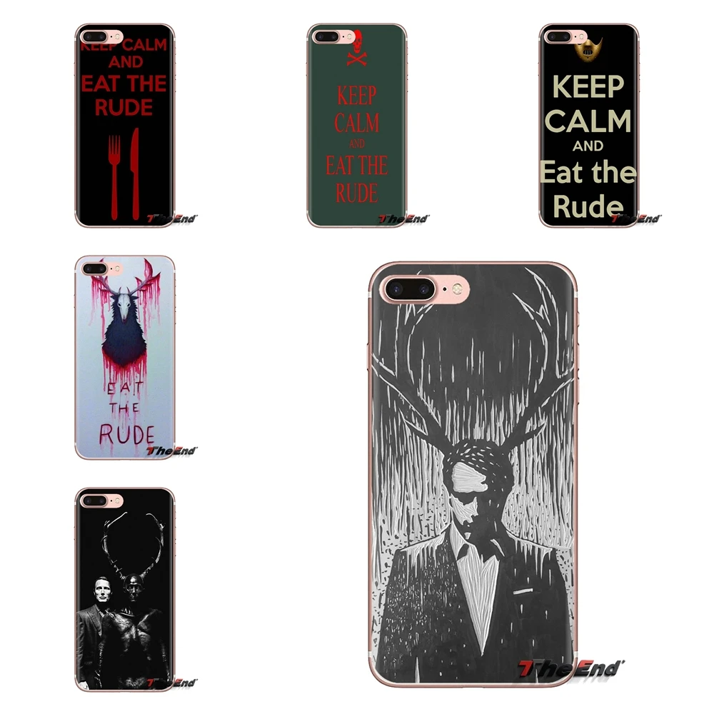 Soft Transparent Covers For Samsung Galaxy S3 S4 S5 Mini S6 S7 Edge S8 S9 S10 Plus Note 3 4 5 8 9 Eat the Rude Hannibal Fannibal |