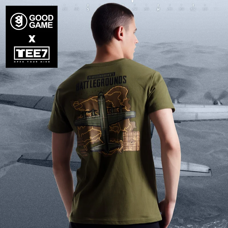 Футболка TEE7 Playerunknowns Battlegrounds хлопковая PUBG с коротким рукавом и o вырезом мужская