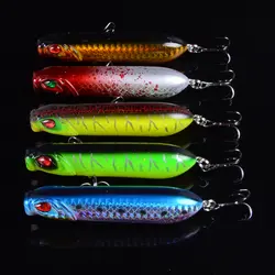 5 шт. 8 см 11,5 г Рыбалка приманки Topwater Поппер Crankbait Карп Fly пресной воды моря насекомых приманки поддельные приманки ice строю 3D глаза