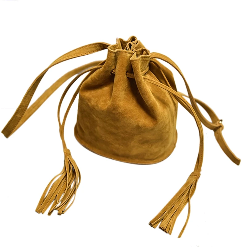 

New Style Fashion Solid Women Pu Leather Shoulder Bag Messenger Bucket Shape Satchel Women Tote Purse Handbag