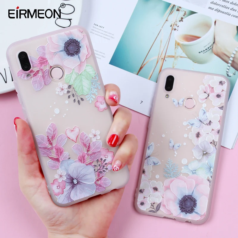 Чехол EIRMEON для Huawei P20 Lite чехол Honor 9 10 6X 7X P8 P9 P10 Nova 2 Plus 3E мягкий из ТПУ с рельефными