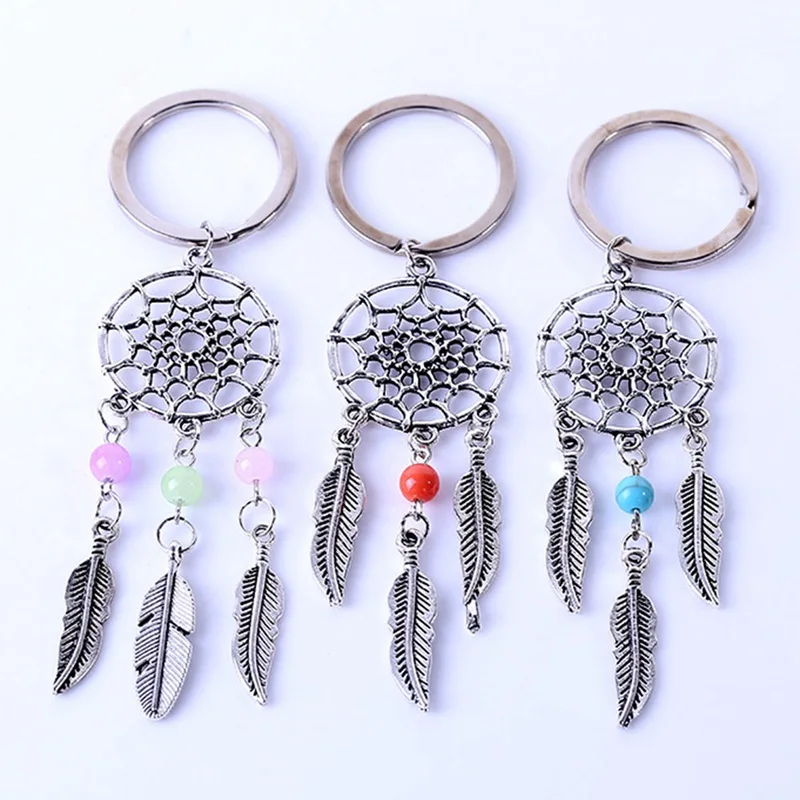 

Keyfob Gift Alloy Christian Pendant Keyring Key Chain Dream Catch Keychains Car Key Rings Car-styling Auto Accessories