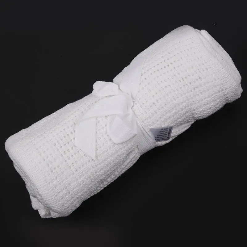 100% хлопок детское клетчатое мягкое одеяло детская кроватка мхи корзина цвет кроватки: белый