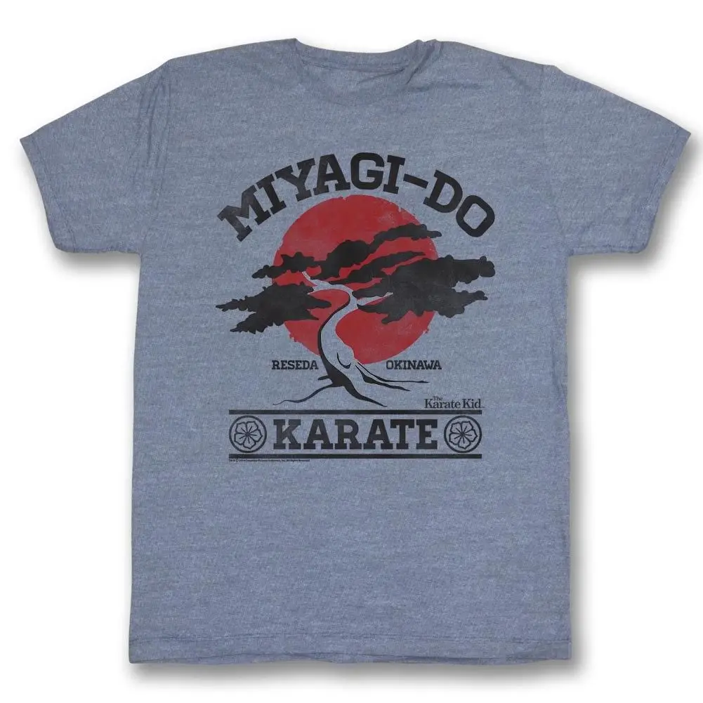 

KARATE KID MIYAGI-DO IT AGAIN VINTAGE BLUE HEATHER ADULT Short Sleeve T-Shirt Hot Sell 2018 Fashion