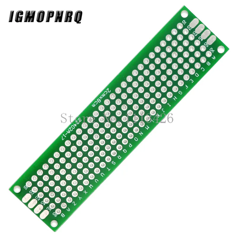 

5PCS Double Sided Prototype PCB Breadboard Tinned Universal 2x8 cm 20x80mm FR4 Diy Kit Electronic Board Module Double Sided PCB