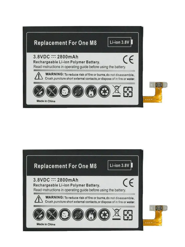 Ciszean 2 шт./лот 2800 мАч B0P6B100 BOP6B100 Сменный аккумулятор для HTC ONE M8 Ace M8x One Max plus W8 E8 M8T M8W |
