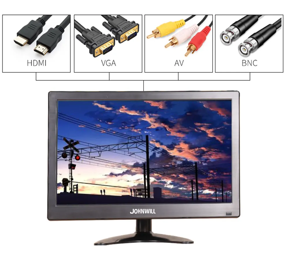 12 дюймов ЖК Портативный HDMI монитор VGA интерфейс 1920x1080 игровой дисплей для Macbook Pro CCTV домашняя система безопасности PS4 Xbox360