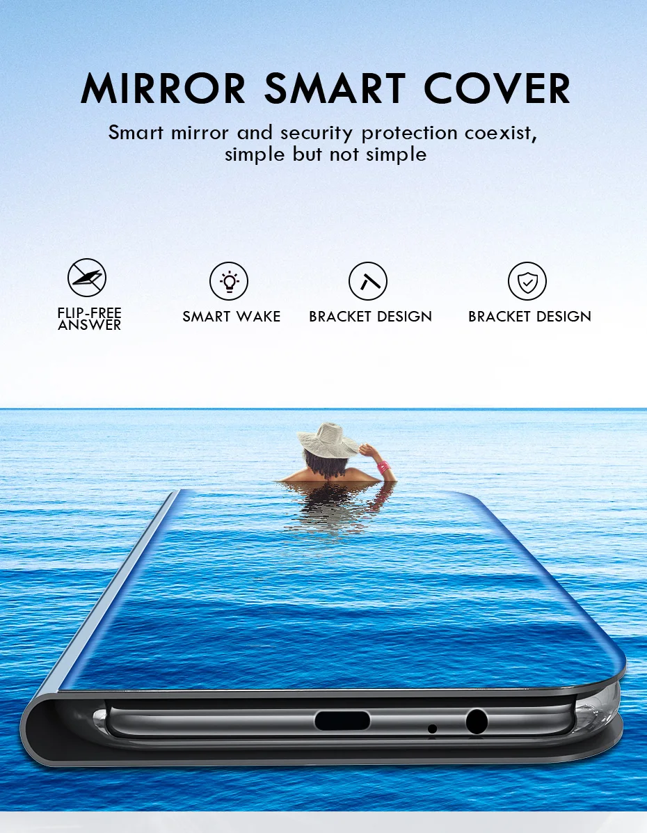 Mirror Flip Phone Case for Samsung Galaxy A11 A31 A51 A71 A81 Cover For Samsung Galaxy S20 Ultra S10 Plus S10E Note 10 Pro Cover cute samsung cases