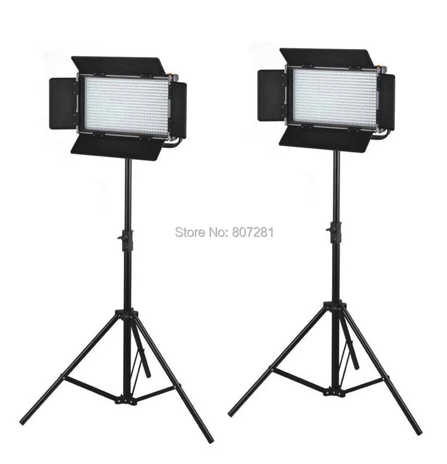 

New 2 X 576 LED Light Dimmable Bi-color 5600K 3200K Digital Display V mount